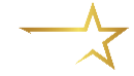 Gold star on a white background